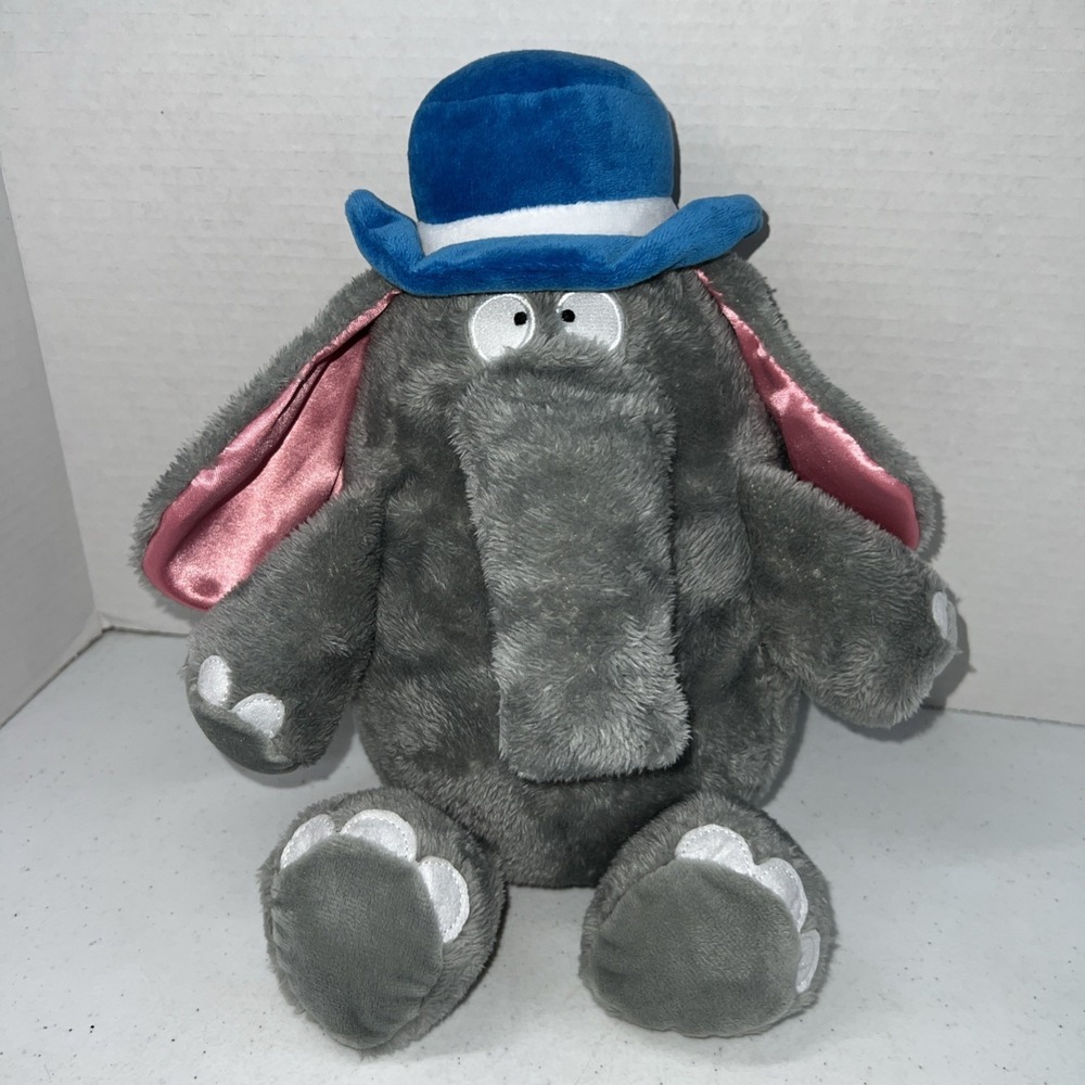 Kohl's Cares Sandra Boynton Elephant Plush Stuffed Animal Gray Blue White 13"